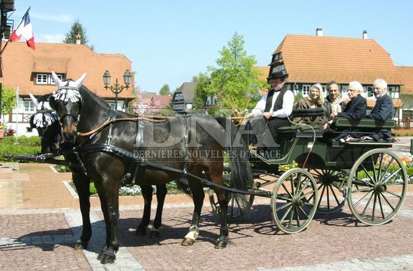 Claude Vigée a parcouru les rues en calèche et retrouvé ses souvenirs à Seebach.(Photo DNA)